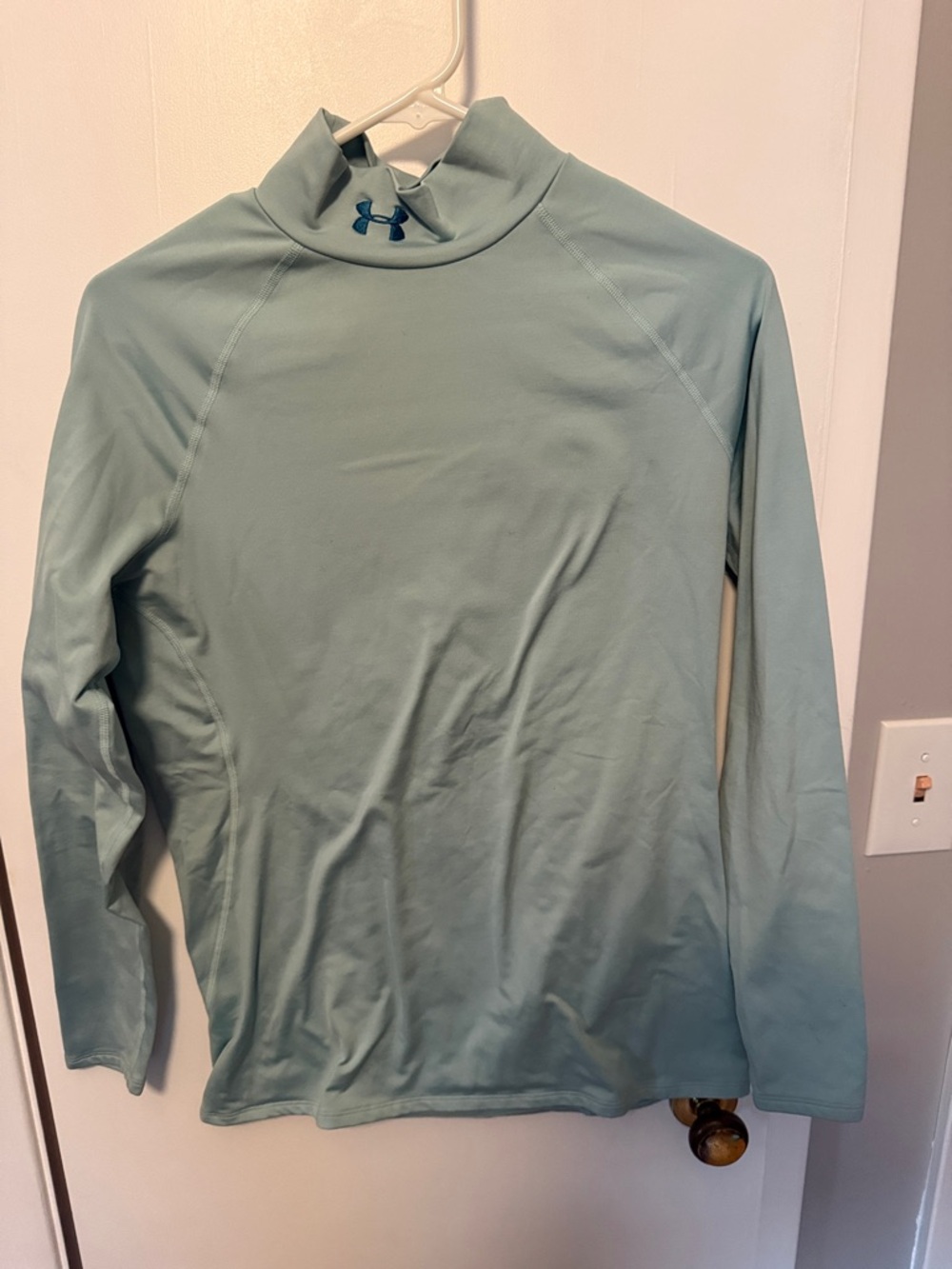 Under Armour Seafoam Green Mock Neck Long Sleeve Top